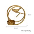 thumbnail image 4 of Toystoory Bird Candle Holder Metal geométrico Hierro Titular de la luz Simple Forjado Romántico Innovador Candelabro para la boda Restaurante en el hogar Decoración del hogar Dorado Toystoory HA025341-02, 4 of 5