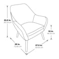 thumbnail image 2 of Della Mid-Century Chair in Rust Fabric with Black Legs Finish, 2 of 6