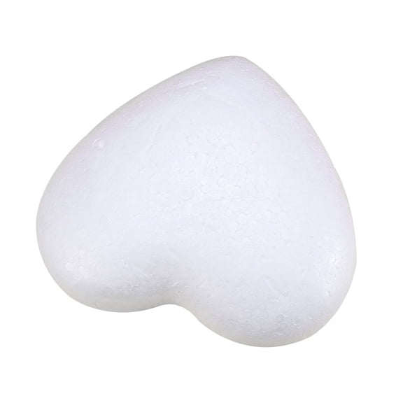 BESTOYARD 1Pc White Foam Heart DIY Craft Modeling Romantic Home Decoration Ornament