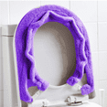 thumbnail image 4 of Funda para asiento de inodoro, con broches, fija, elástica, lavable, de tela de fibra, fácil instalación y limpieza, 4 of 8