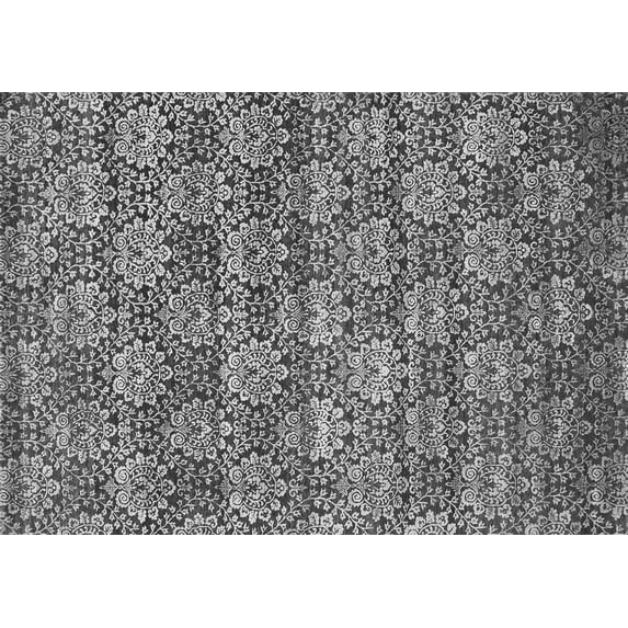 Ahgly Company Indoor Rectangle Abstract Gray Contemporary Area Rugs, 4' x 6'