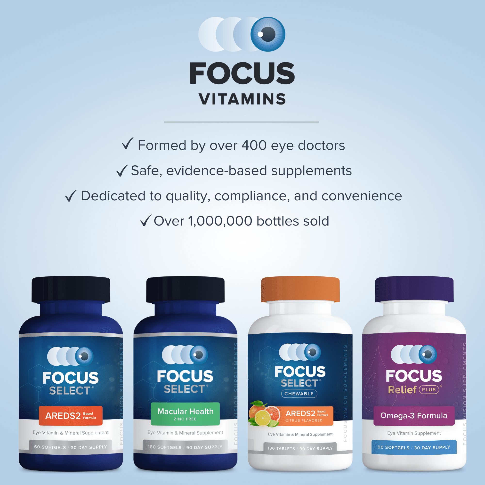Focus Vitamins- Vision Advanced Health Complex 180-Count