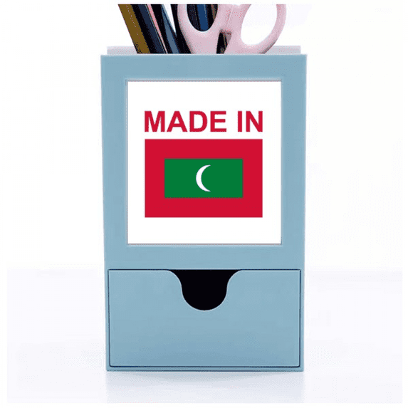 Maldives Country Love Desk Supplies Organizer Pen Holder Card