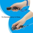 thumbnail image 5 of 3pcs Retractable Spring Coil Straps, 6" Spiral Lanyard Cord with Aluminium Rotatable Clip, Clear, 5 of 6