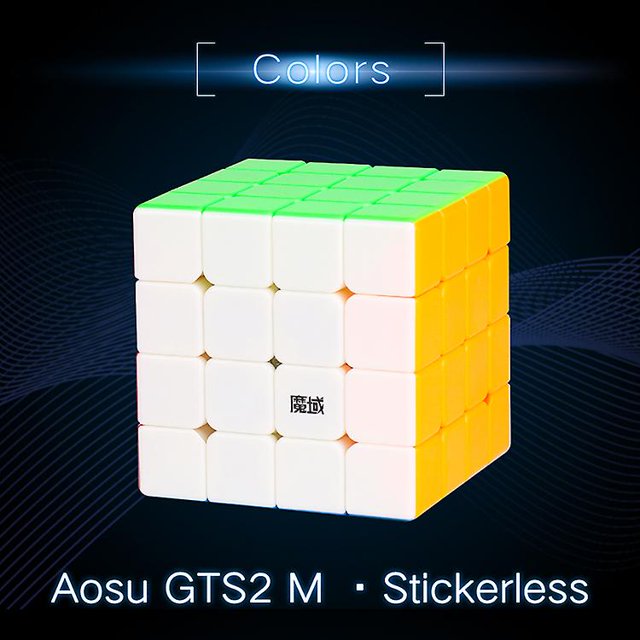 Moyu Aosu Gts2 M 4x4x4 Cubo de velocidad mágica magnética Gts 2m 4x4 Puzzle Cubo Magico Cubos de competencia 4*4*4// kaili Sencillez