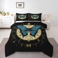 thumbnail image 1 of Erosebridal Boho Blue Butterfly Bedding Comforter Set, Hippie Astrology Down Comforter, Reversible 2 Pieces, 1 of 8
