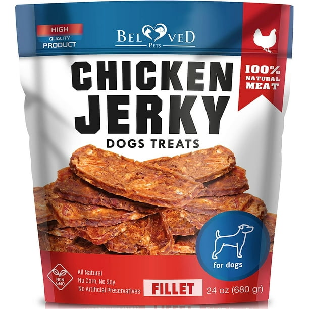 Chicken Jerky Dog Treats Human Grade Pet Snacks 680GR Grain