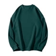 thumbnail image 4 of Mens Winter Warm Pullover Sweatshirt Fleece Lined Crewneck Sweatshirt Solid Color Casual Fleece Top for Cold Weather Black M, 4 of 5