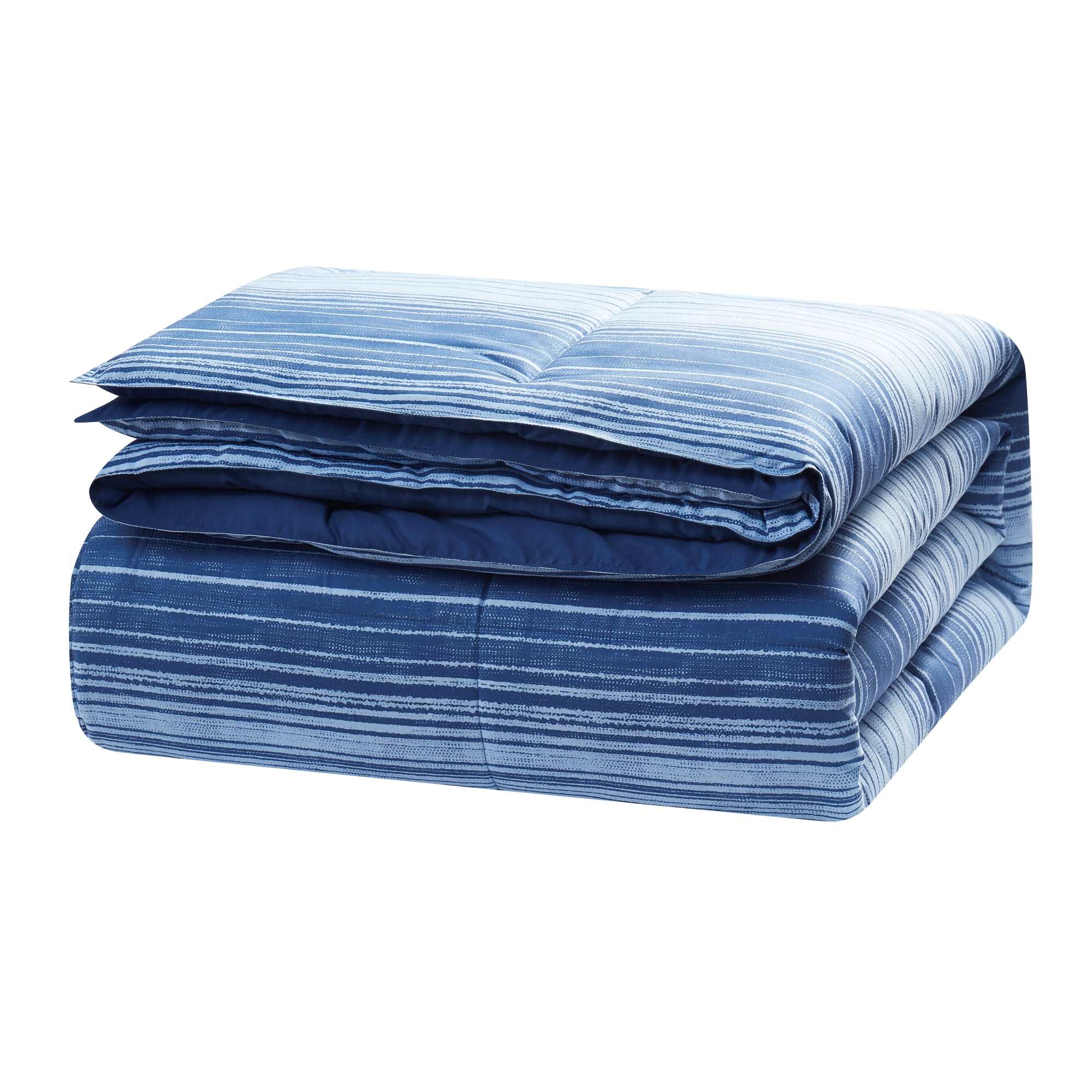 Serta Down Alternative Comforter Sketch Lines Blue, Twin/Twin XL