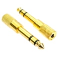 thumbnail image 1 of Microphone Audio Convertisseur Tête Plaqué Or 2 Pcs 6.5 à 3.5mm, 1 of 9