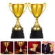 thumbnail image 3 of KAKOWELY 2 mini copas de trofeo para niños, para competiciones de fútbol, baloncesto y fútbol. Trofeos de plástico con base negra para celebraciones y fiestas., 3 of 4