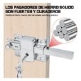 thumbnail image 3 of "Cerradura De Barra Chapas Para Puertas Seguridad, Derecha Cromado Belug, Plateado ", 3 of 5