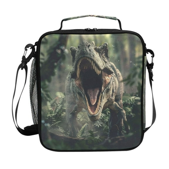 ALAZA Dinosaur in The Forest Lunch Box Insulated Lunch Bag Reusable Thermal Cooler Tote School Picnic
