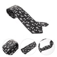 thumbnail image 3 of MasteelfCA 1 Pce Cravate 8cm Largeur Imitée Soie Décontractée Impression Notes Cravate Mode Accessoire de Costume, 3 of 7