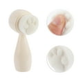 thumbnail image 3 of Unique Bargains 1 Pc Soft Silicone Synthetic Fiber Wool Cleansing Brush Cat's Paw White 4.45"x1.69", 3 of 4