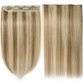 thumbnail image 3 of SEGO Clip in Hair Extensions Human Hair 3/4 Full Head 100% Real Remy Thick Hair Extensions Silky Straight Balayage Blonde Hair Pieces, 3 of 9