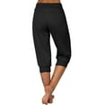 thumbnail image 3 of Sherrylily Womens Capri Yoga Pants Loose Drawstring Pajama Pants with Pockets, 3 of 4