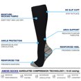 thumbnail image 1 of 1 par de calcetines deportivos de compresión, calcetines deportivos de nailon, unisex (gris degradado L/XL), 1 of 2