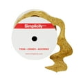 thumbnail image 3 of (2 pack) Simplicity Trim, Gold 1 1/2 inch Jumbo Metallic Ric Rac Trim Great for Apparel, Home Decorating, and Crafts, 3 Yards, 1 Each, 3 of 7