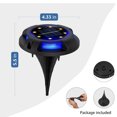 thumbnail image 4 of 12LED Solar Power IP65 Waterproof Floor Pathway Lawn Disk Landscape Solar Portable Outdoor Garden Solar Lawn Light 3 8LED Warm White+4 RGB, 4 of 5
