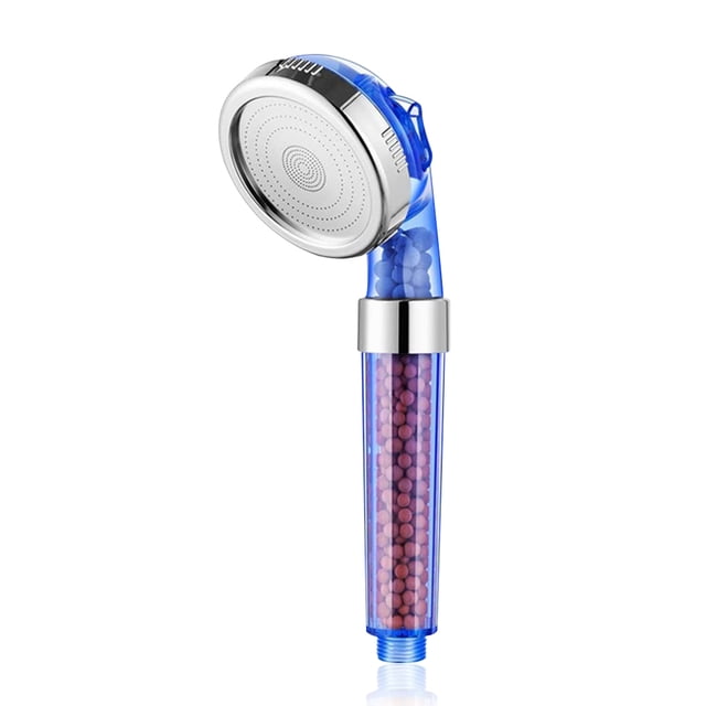 Cabezal de ducha presurizado Boquilla de pulverización de plástico de alta presión Rociador de cabezal de ducha de baño Gimnasio Suministros para el hogar Accesorio de baño azul Inevent HA010039-01