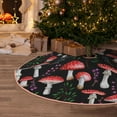 thumbnail image 6 of Daiia Red Mushrooms Drawing Merry Christmas Tree Skirt , Xmas Large Lace-up Tree Skirt, Santa Snowflakes Rustic Home Decorations New Year Party Farmhouse Decor-36", 6 of 7