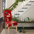 thumbnail image 4 of EGNMCR Christmas Decorations,Christmas Tree Ornaments, Christmas Dining Chair Cover Chair Back Cover Removable Washable Chair Protector Suitable For Christmas Family Restaurant Kitchen Stools Covers, 4 of 6