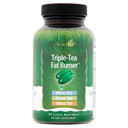 Irwin Naturals Triple Tea Fat Burner Weight Loss Pills with Green Tea, Liquid Soft gels, 75 (Best Gel Fat Burner)