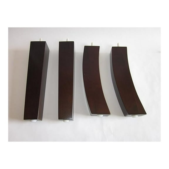 10" Tapered Furniture Leg Front & Back (Set of 4) Dark Brown
