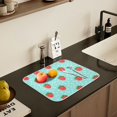 thumbnail image 5 of Yayeee Dish Drying Mat for Kitchen Counter 18" x 24" Microfiber Super Absorbent Coffee Decorative Pad, Strawberry Pattern, 5 of 9