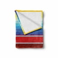 thumbnail image 2 of Abstract Soft Flannel Fleece Throw Blanket, Horizontal and Colored Blanket Rug Lines Pattern Vibrant Abstract Design, Cozy Plush for Indoor and Outdoor Use, 60" x 80", Multicolor, by Ambesonne, 2 of 6