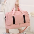 thumbnail image 4 of WIZUTIZ Gym Bag for Women with Shoes Compartment Collapsible Travel Bag Swim Weekender Lightweight Tote Bag Workout Yoga Sports Large Travel Duffle Bag Womens Large Lightweight Bag Pink, 4 of 5