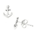 thumbnail image 2 of Sterling Silver Mini Anchor Stud Small Earrings 8x6mm, 2 of 5