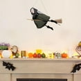 thumbnail image 3 of Diceymbol Halloween Talking Witch Pendant Sound Activated Laughing Witch Decoration with Broomstick for Party, Home, and KTV Spooky Decor, 3 of 7