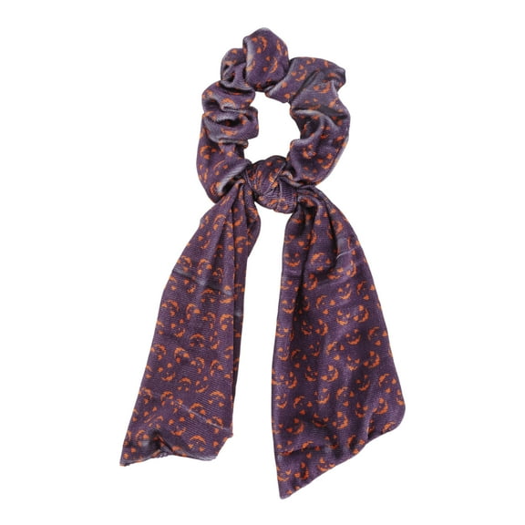 Unique Bargains 1 Pc Hair Elastics Fashion Halloween Ribbon Bat Ribbon Hair Ties Purple Orange