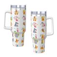 thumbnail image 3 of Eeyore 40 OZ Ice Bully Cup with Handle Straw Lid, Double Wall Stainless Steel Insulated Coffee Cup Tumbler, Colorful Mug for Travel Gym Home Outdoor Activities, 3 of 8