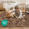 thumbnail image 4 of ODIKA 4'x6' Washable Area Rug Stain Resistant, Low Pile, Easy Care Throw Vintage Large Checkerboard Decorative Center Couch Checkered for Dorm Room, Small Living Room, 4 of 7