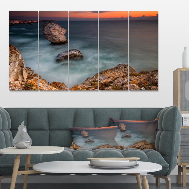 Big Rock Formations near Tulenovo - Beach Photo Canvas Print
