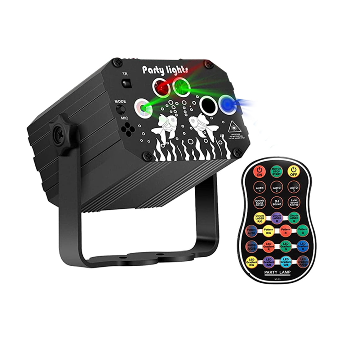 DJ Party Light - Northern Light Effect RGB Sound Activated Strobe Lighting with Remote Control,Plugged in - Walmart.com