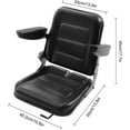 thumbnail image 2 of Universal Lawn Mower Seat,Universal Seat with Adjustable Backrest Tractor Seat Fold Down with Armrest Headrest Seatbelt, 2 of 15