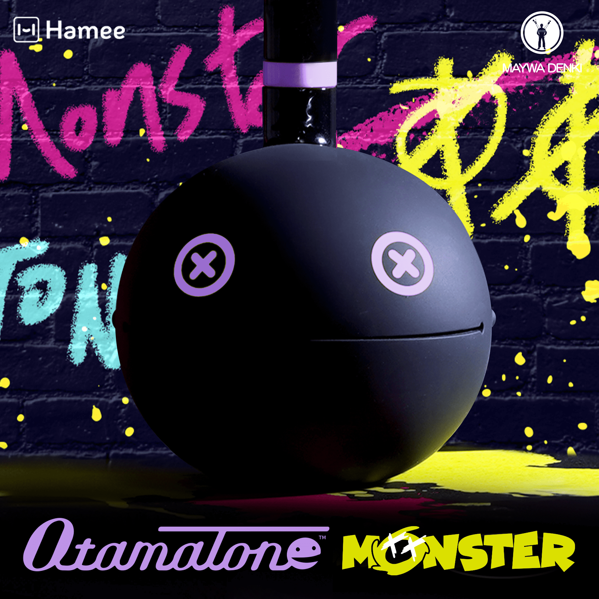 Otamatone Monster Electronic Portable Music Instrument / Synthesizer Toy from Japan by Maywa Denki (Officially Licensed) [English Instructions] - Violet