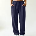 thumbnail image 4 of ClodeEU Women's Drawstring Elastic Waist Jogger Pants,Casual Loose Solid Color Pant With Pockets ,Women's Plus L, 4 of 5