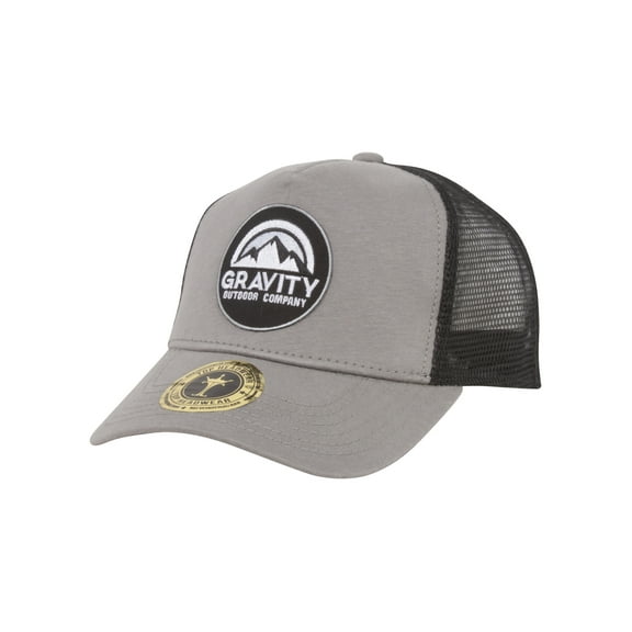 Gravity Outdoor Co. Jersey Knit Pro Style Mesh Trucker Hat - Grey/Black