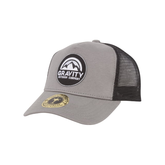 Gravity Outdoor Co. Jersey Knit Pro Style Mesh Trucker Hat - Grey/Black