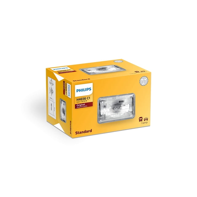Linterna frontal Philips H4656C1, halógena estándar, haz sellado, paquete de 1 unidad