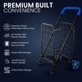 thumbnail image 4 of SereneLife Large Folding Utility Shopping Cart with Removable Liner - Blue, 4 of 5