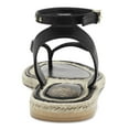 thumbnail image 2 of VINCE CAMUTO Womens Black Jute Ankle Strap Studded Kelmia Round Toe Buckle Leather Thong Sandals 7.5 M, 2 of 4