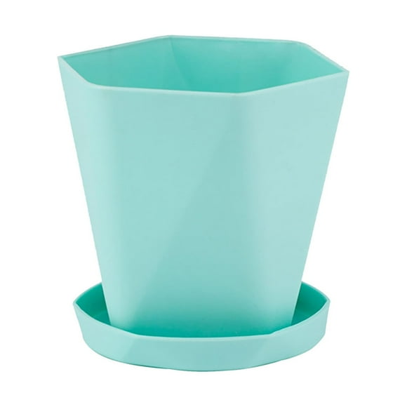 Potrochi Flower Pot, Balcony Household Thickened Large Plastic Plant Pot with Saucer and Drainage Hole, Multicolored Durable Plant Pot for Indoor & Outdoor Garden Balcony Plants