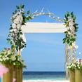 thumbnail image 6 of 2Pcs Handmade Wedding Arch Flower Silk Flowers Garland Hanging Rustic Artificial Flower Swag for Wedding Party Wall Holiday Front Door White, 6 of 8