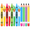 Multicolor-12, variant on Cute 3 Giant Inflatable Crayon Pencil Paintbrush Balloons Set School Party Decor